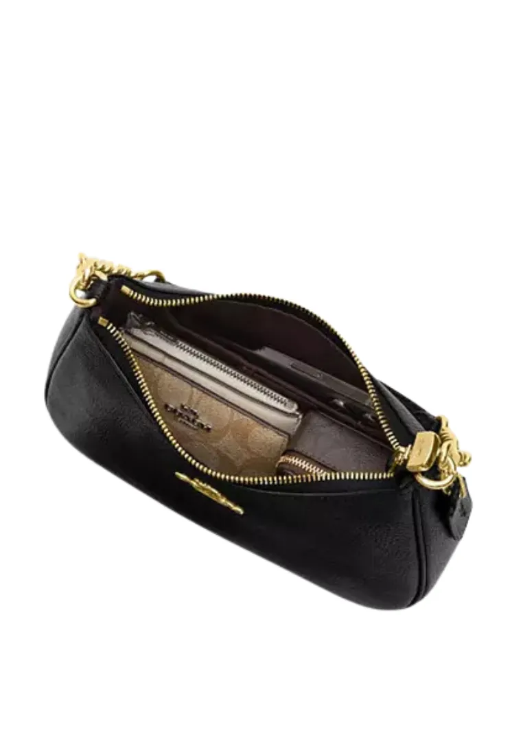 ( PREORDER ) Coach Teri
 Shoulder Bag In Pebbled Leather Gold Black


 CA209