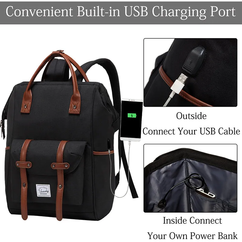 15.6 Inch Laptop Backpack With USB Charger