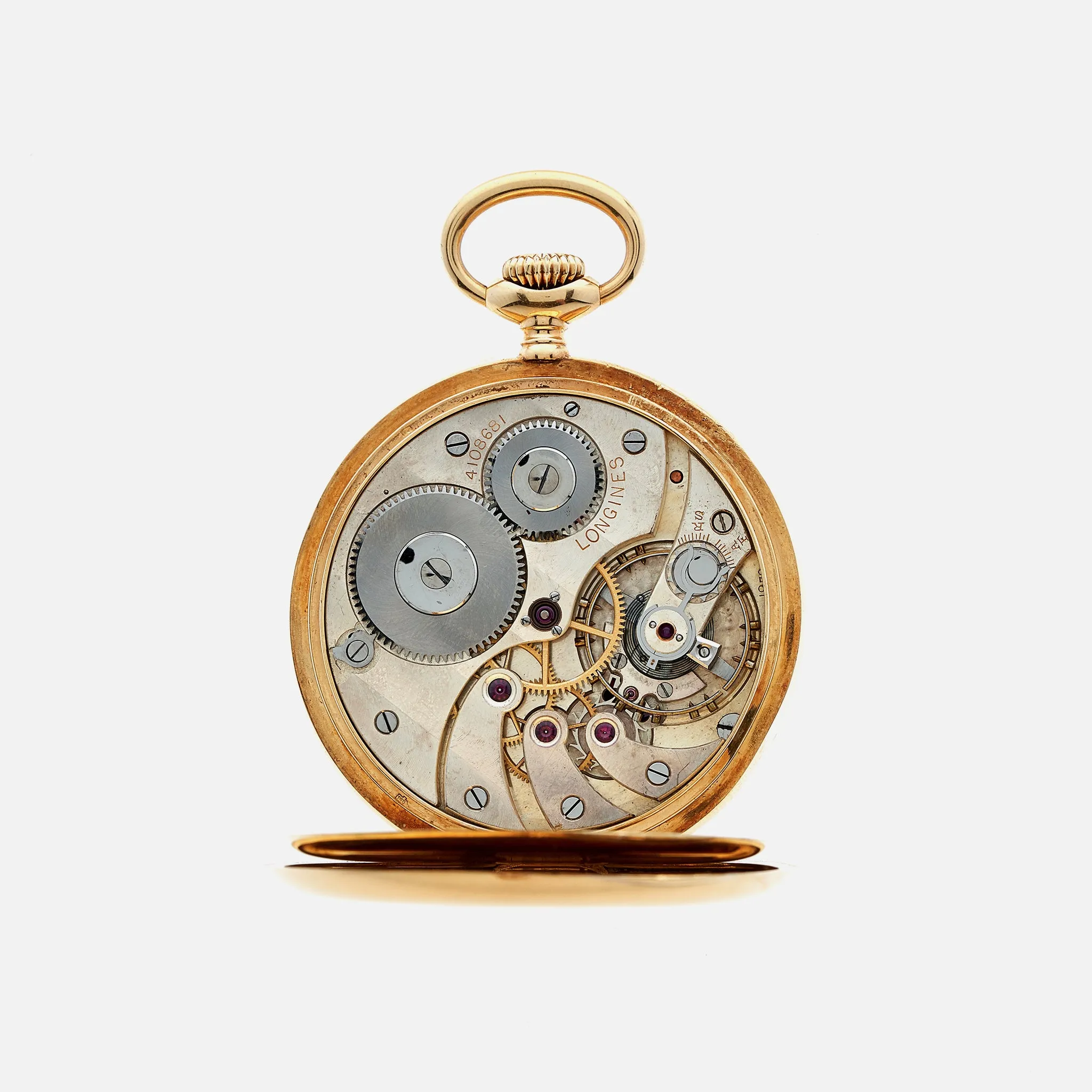 1927 Longines Pocket Watch Chronometer In 18k Yellow Gold