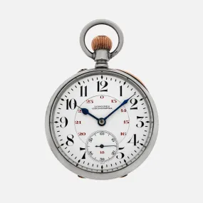 1927 Longines Pocket Watch Chronometer In Silver