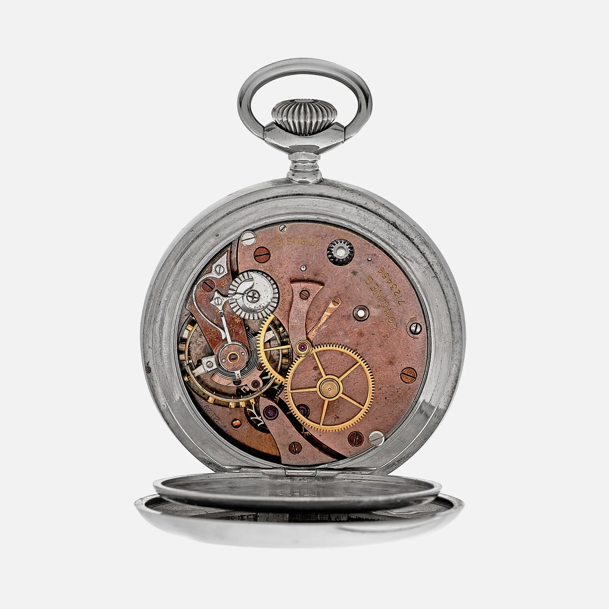 1948 Longines Pocket Watch With Central Seconds