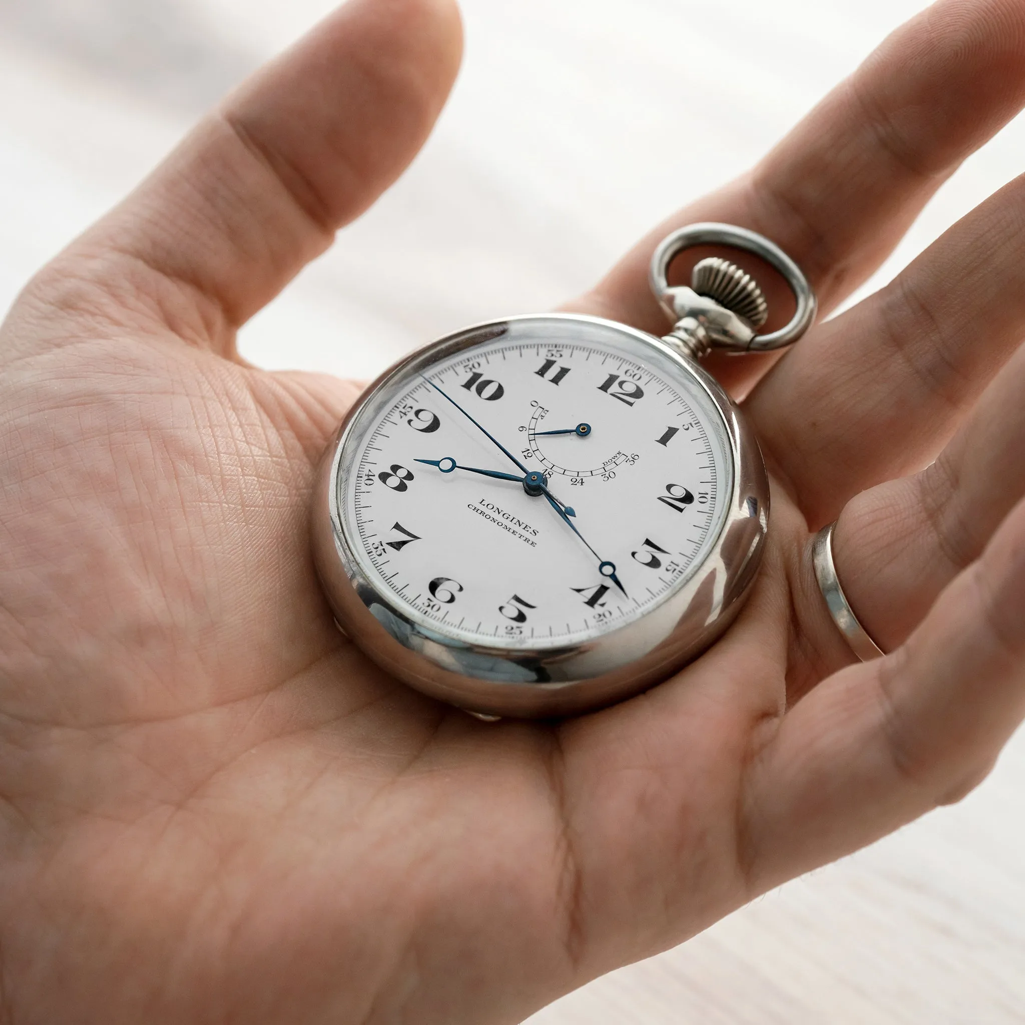 1948 Longines Pocket Watch With Central Seconds