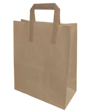 250 Pieces Brown SOS Paper Carrier Bag Large External Handles 375 x 270 x 330 mm 35188 (Parcel Rate)