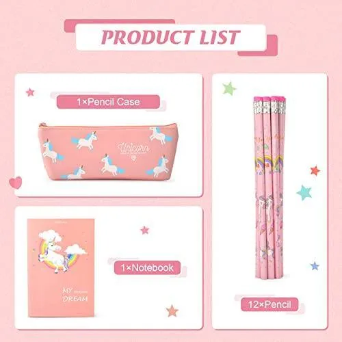 37pcs Style Girls Unicorn Stationery Gift Set for Birthday and Christmas