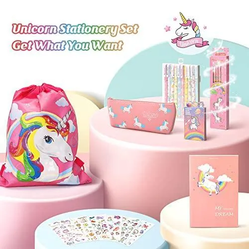 37pcs Style Girls Unicorn Stationery Gift Set for Birthday and Christmas