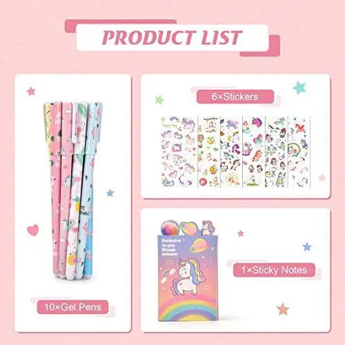 37pcs Style Girls Unicorn Stationery Gift Set for Birthday and Christmas