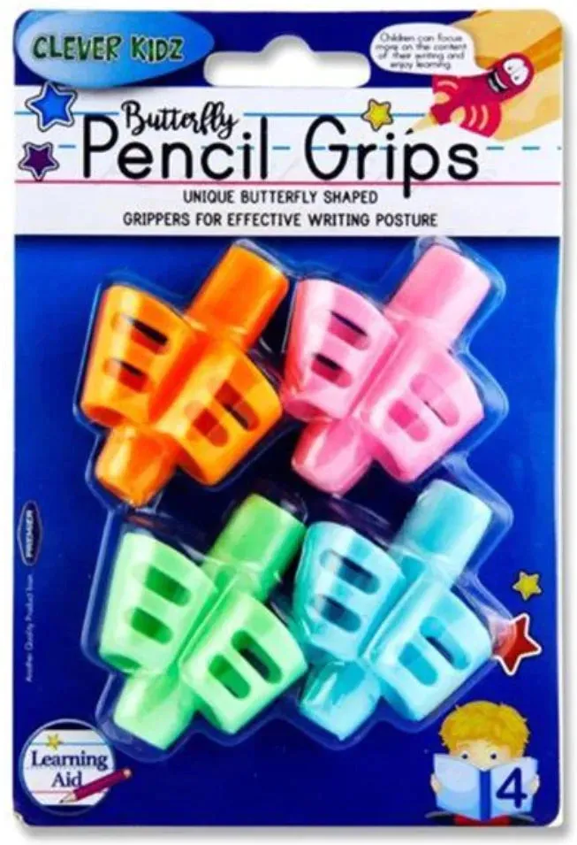 4 Butterfly Junior Pencil Grips