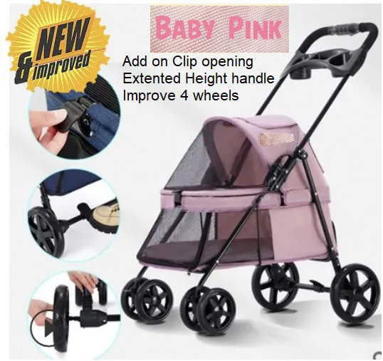 4 Wheels Light Weight Pet Stroller