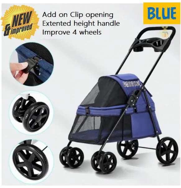 4 Wheels Light Weight Pet Stroller