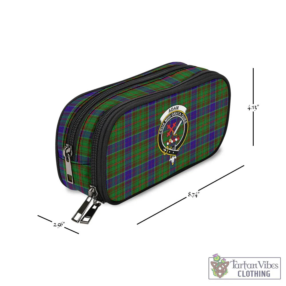 Adam Tartan Pen and Pencil Case with Family Crest