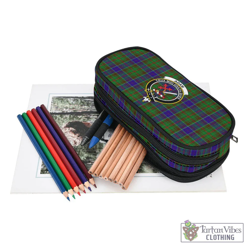 Adam Tartan Pen and Pencil Case with Family Crest