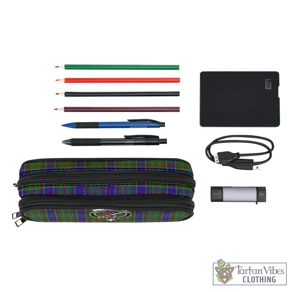 Adam Tartan Pen and Pencil Case with Family Crest