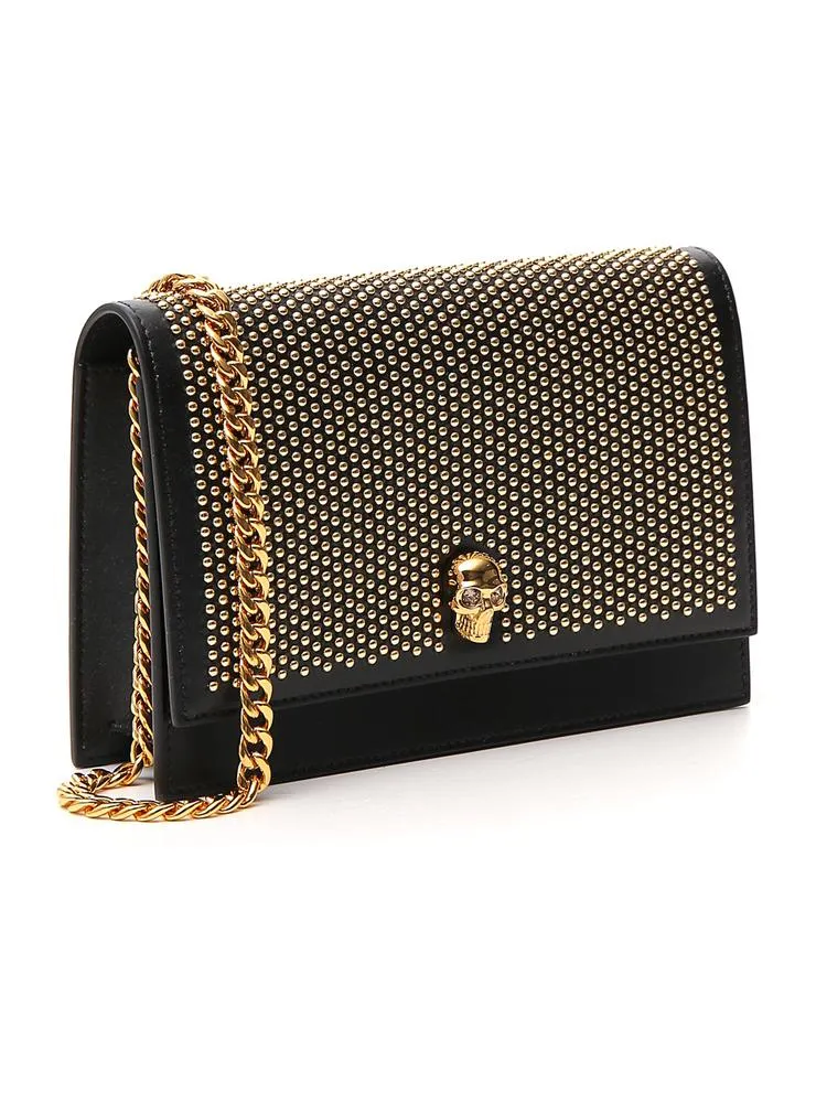 Alexander McQueen Studded Skull Clutch Bag