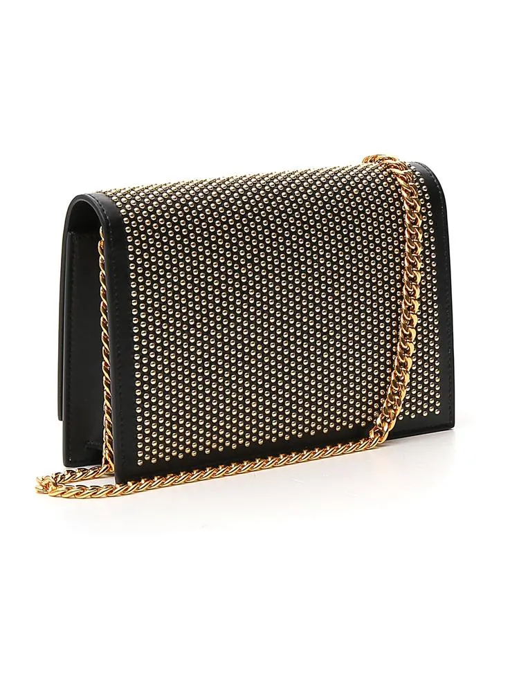 Alexander McQueen Studded Skull Clutch Bag