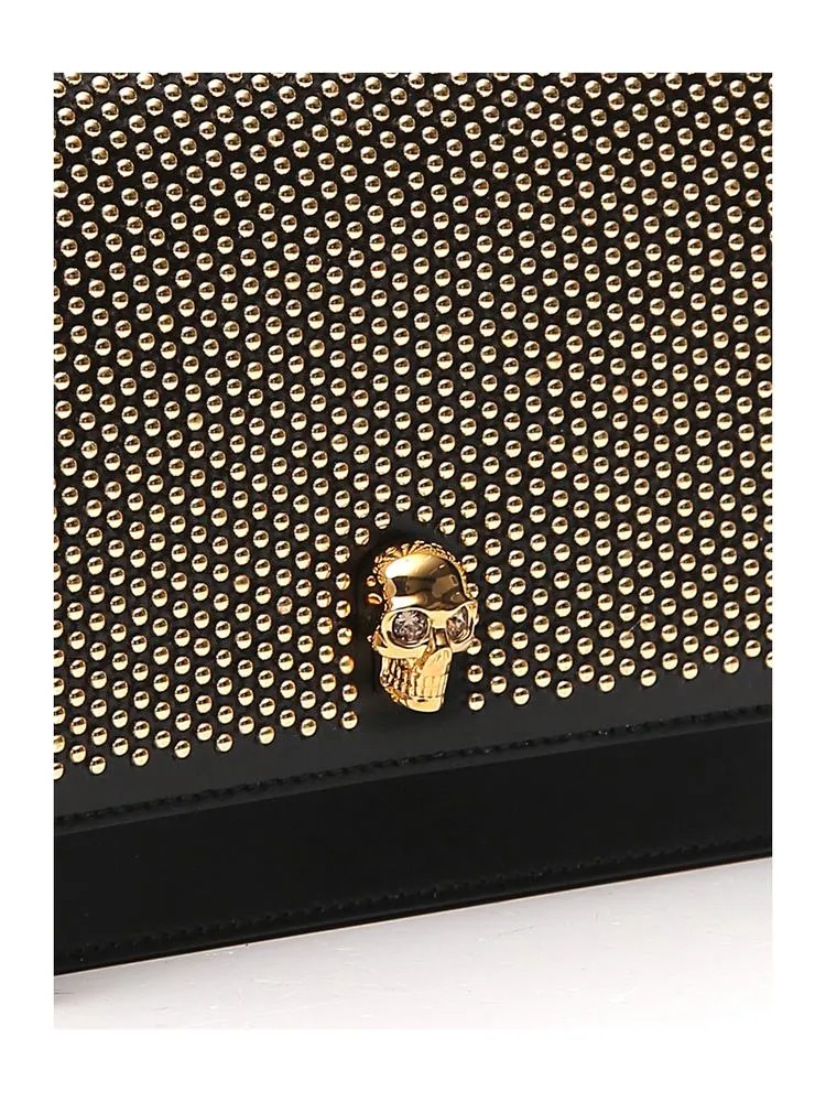 Alexander McQueen Studded Skull Clutch Bag