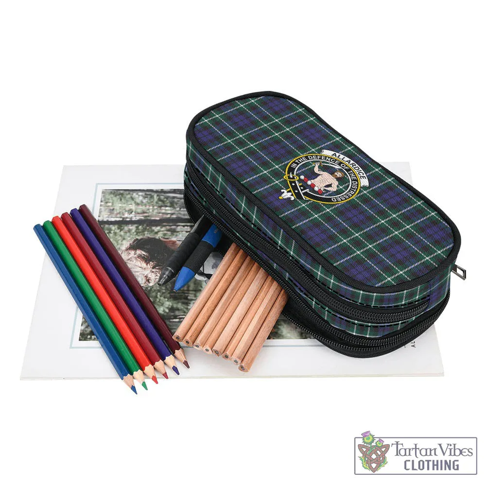 Allardice Tartan Pen and Pencil Case with Family Crest