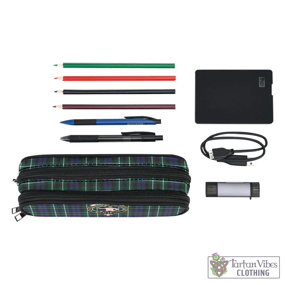 Allardice Tartan Pen and Pencil Case with Family Crest