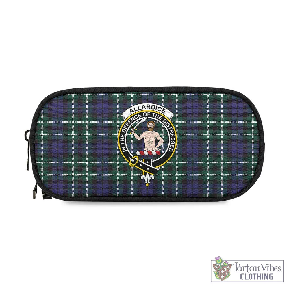 Allardice Tartan Pen and Pencil Case with Family Crest