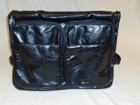 American Homeware Briefcase Hanging Pockets 18in x 13in x 2 1/2in Black Leather -- Used