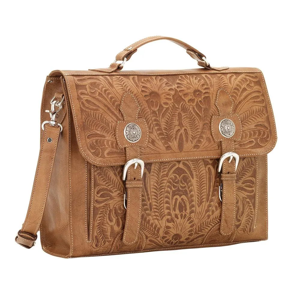 American West Handbag Travel Collection: Retro Luggage Laptop Smart Briefcase