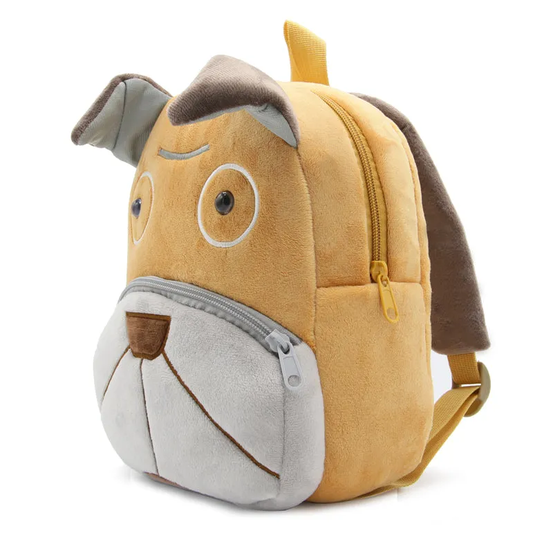 Anykidz 3D Brown Shar Pei Backpack Cute Animal With Cartoon Designs Children Toddler Plush Bag