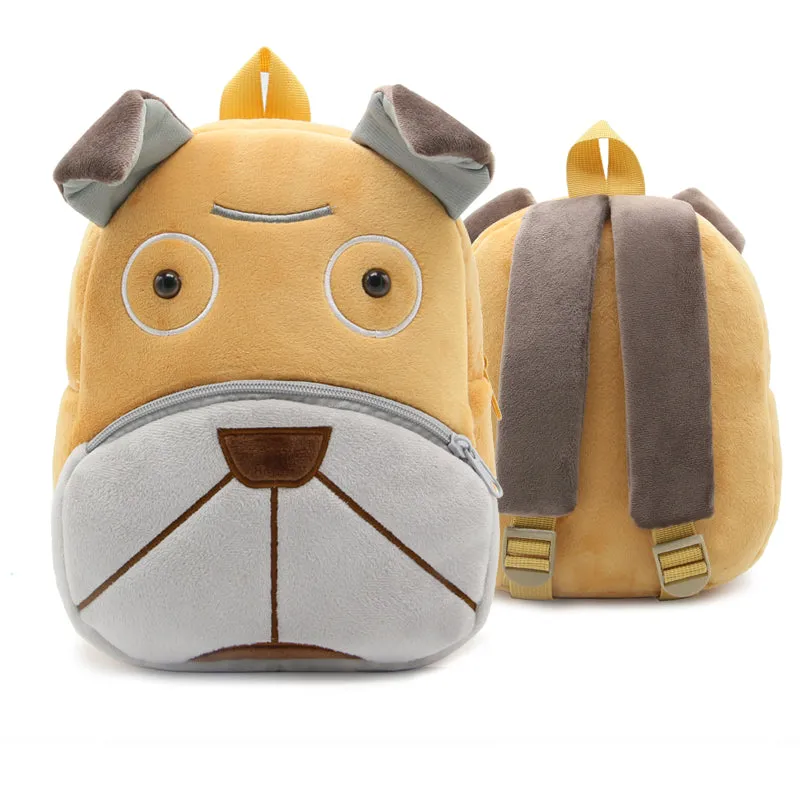 Anykidz 3D Brown Shar Pei Backpack Cute Animal With Cartoon Designs Children Toddler Plush Bag