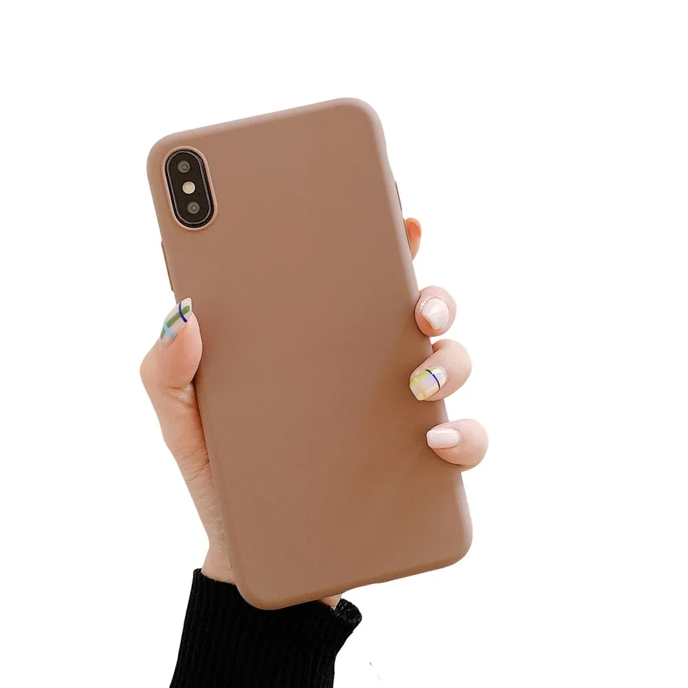 Anymob iPhone Brown Silicone Case Cover Bag Shell