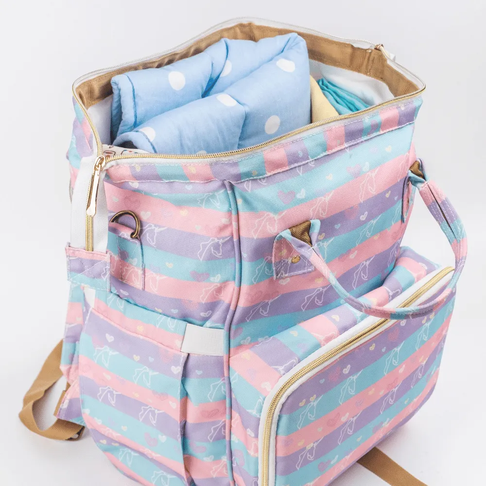 Art on Canvas - Chic Diaper Bag Backpack for New Moms, Unicorn