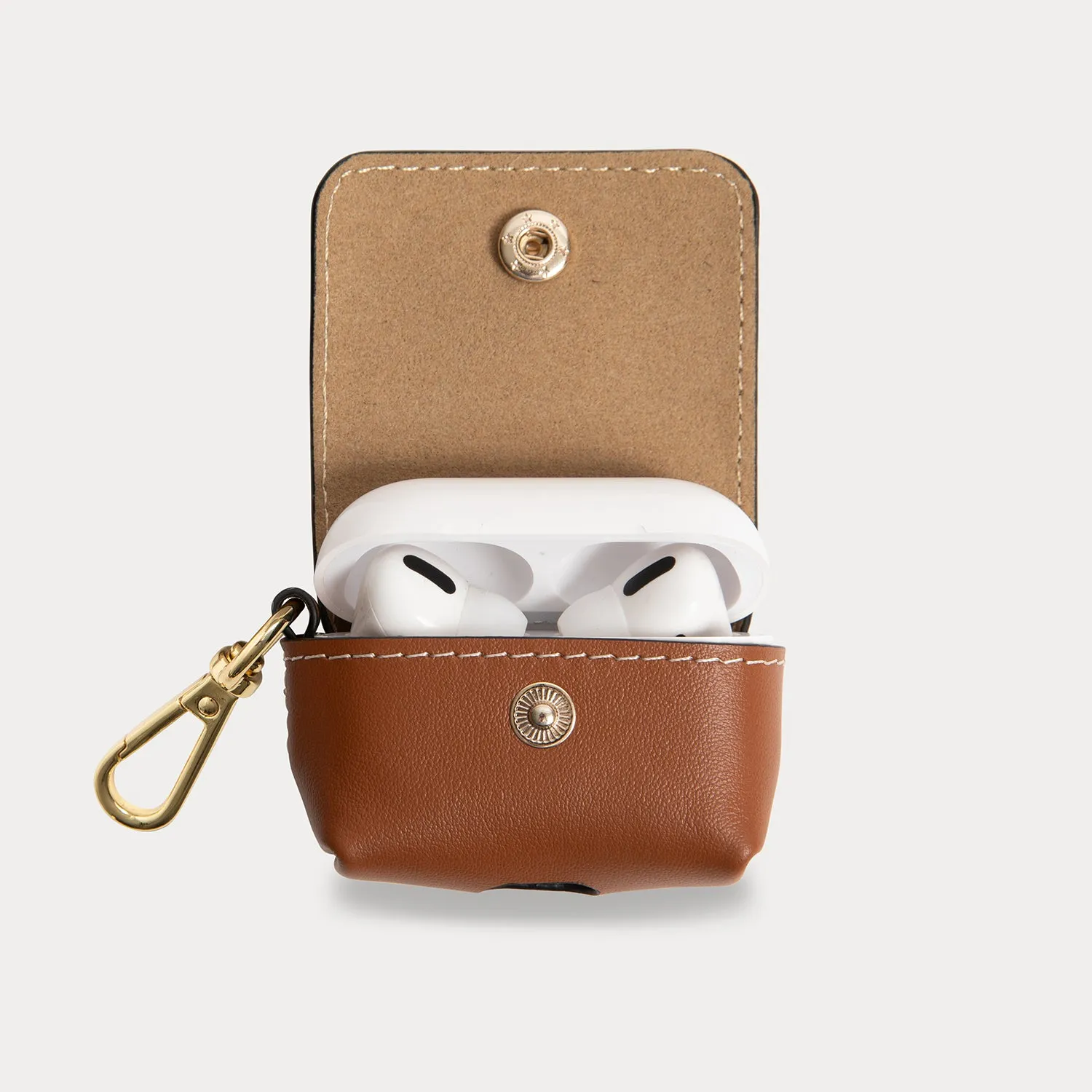 Avery AirPods Clip-On Pouch - Sienna/Gold