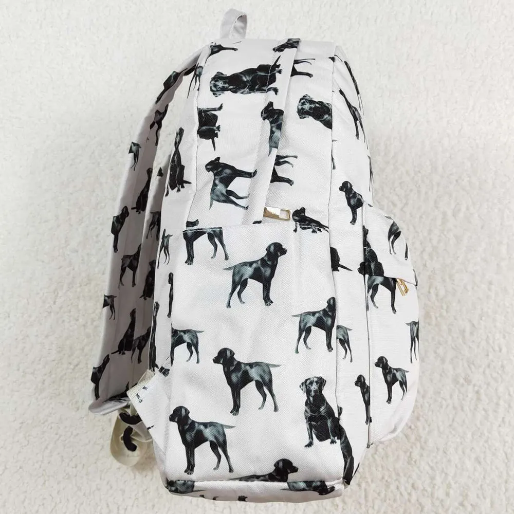 Baby Kids Girls Backpacks Dogs Black Backpack Zip Back Bags BA0230