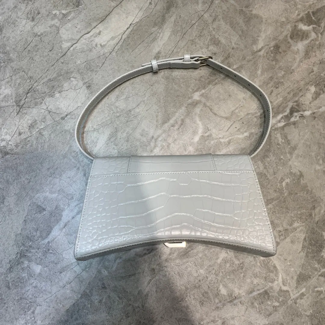 Balen Hourglass Handbag In White, For Women,  Bags 9.8in/25cm