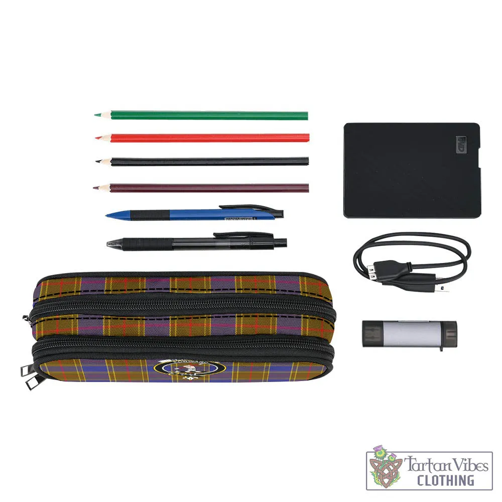 Balfour Tartan Pen and Pencil Case with Family Crest