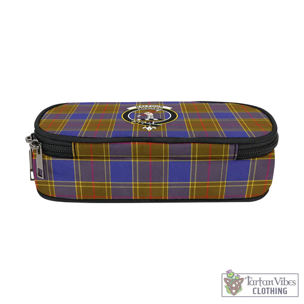 Balfour Tartan Pen and Pencil Case with Family Crest