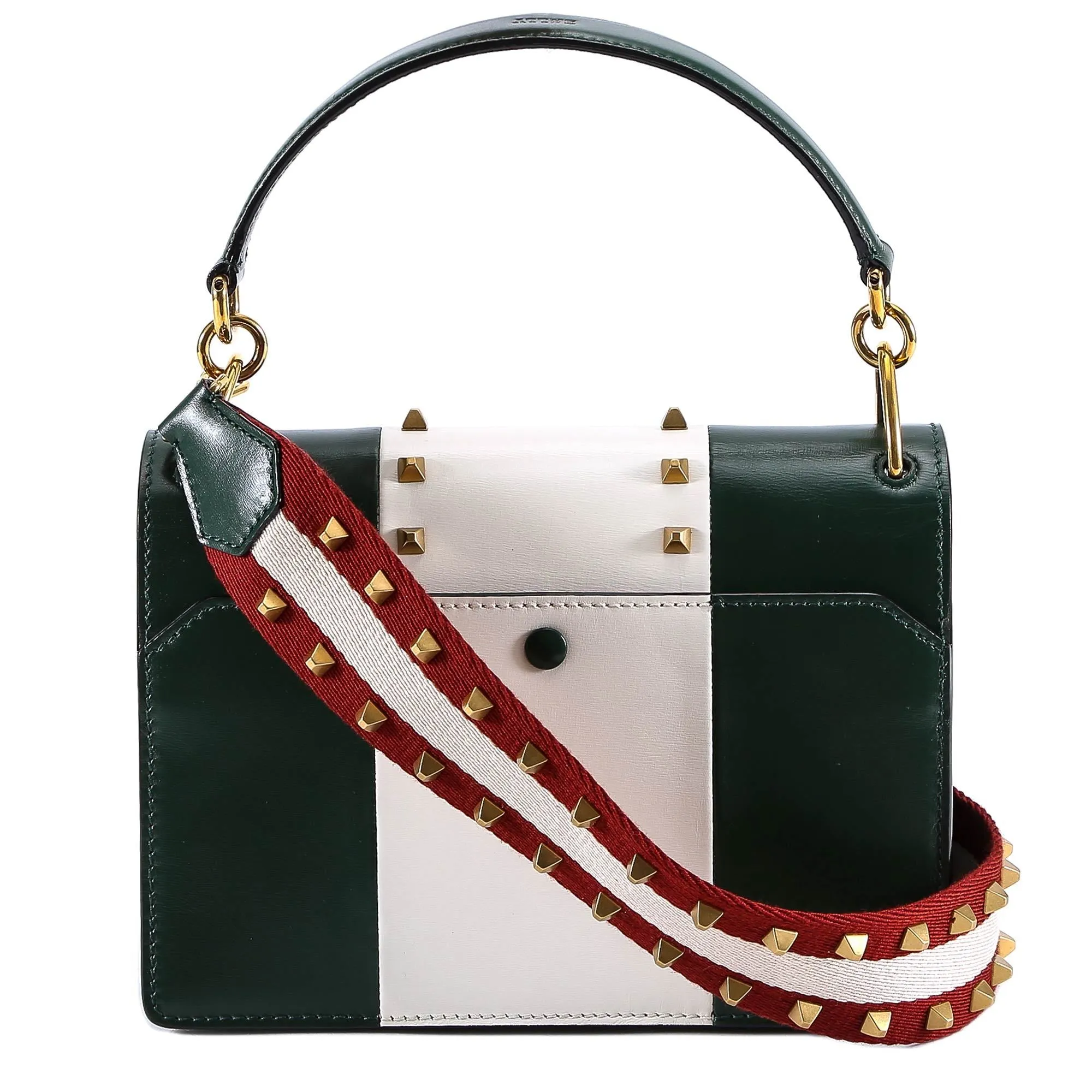 Bally Stripe Studded Shoulder Bag