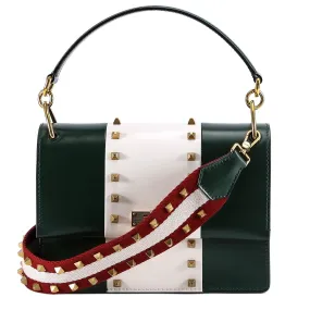 Bally Stripe Studded Shoulder Bag