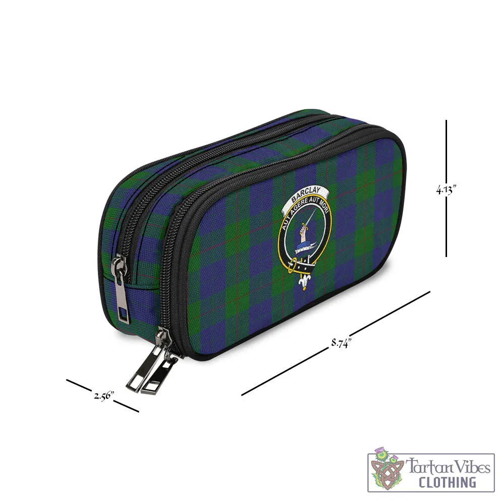 Barclay Tartan Pen and Pencil Case with Family Crest