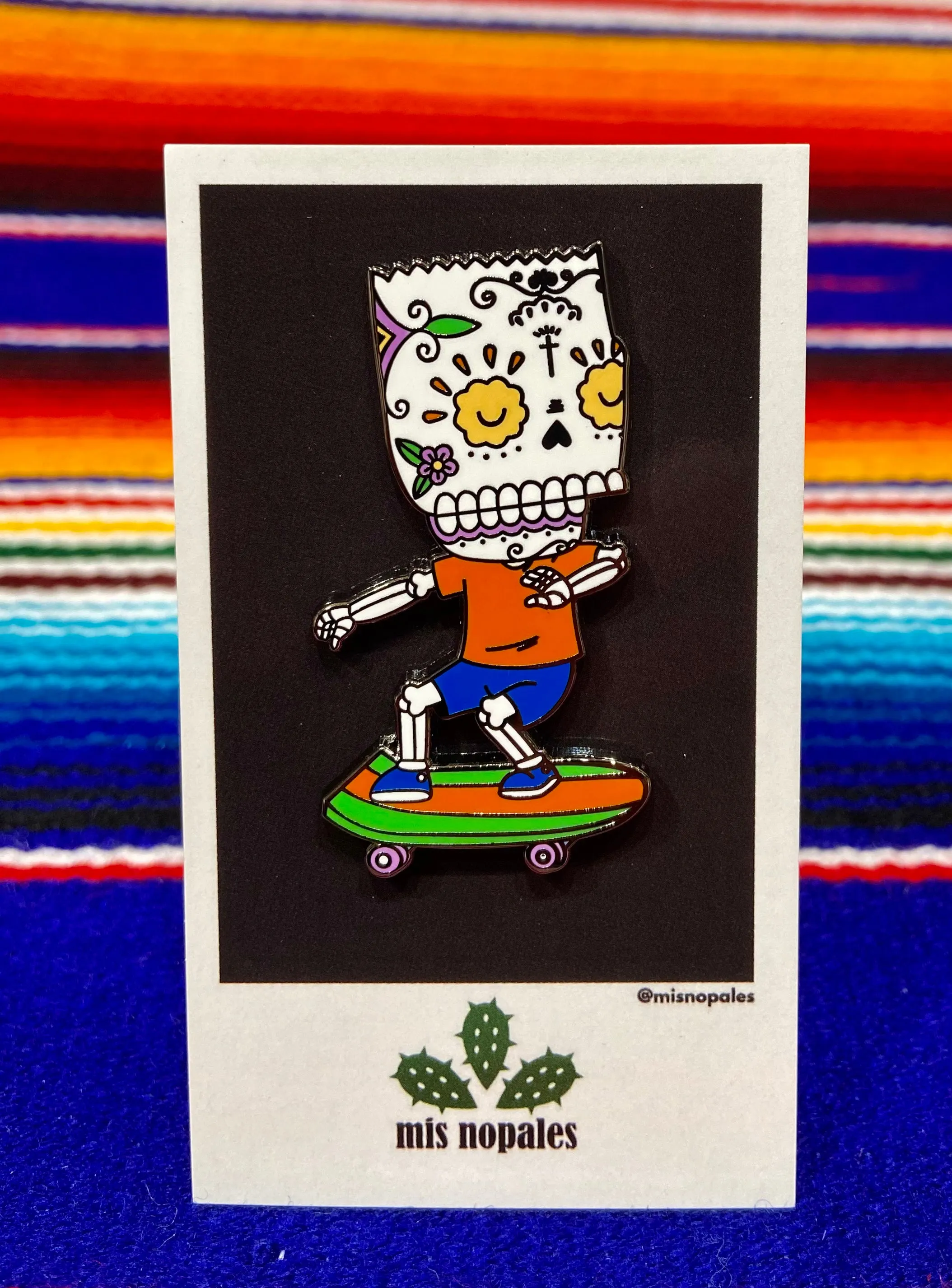 Bart Simpson Calavera Pin