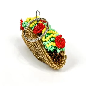 Beaded Taco Keychain