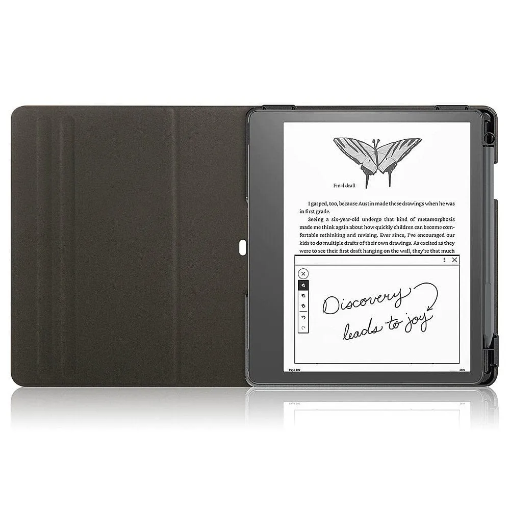 Black Leather Bi-Fold Folio Case - reMarkable 2