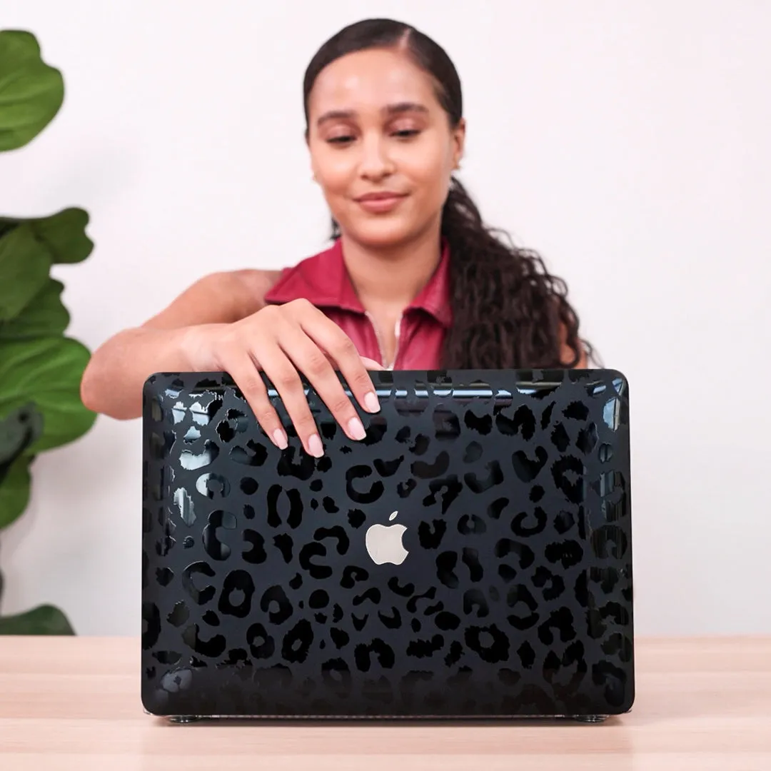 Black Leopard MacBook Case