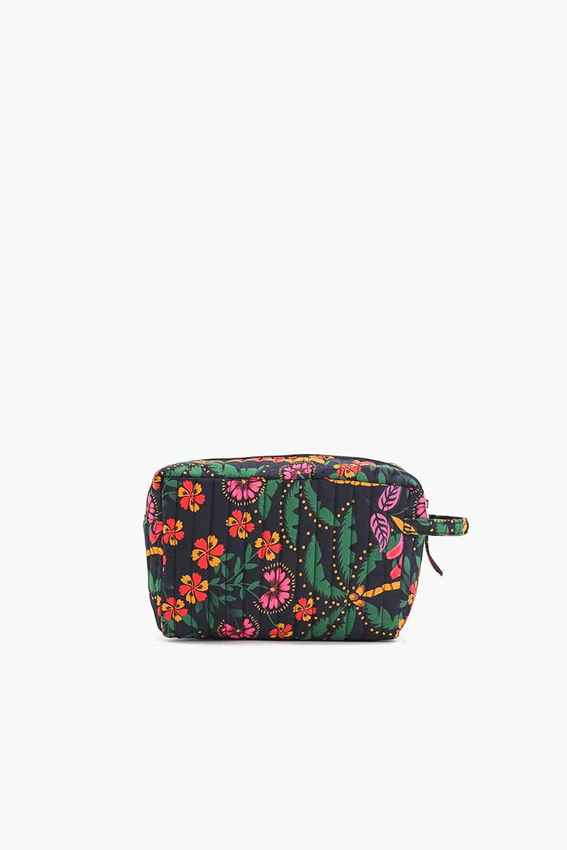 Black Multi Floret Toiletry Bag