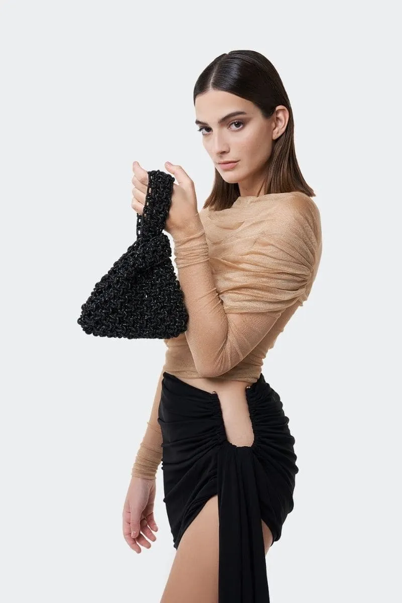 BLACK NIKY TOP HANDLE BAG