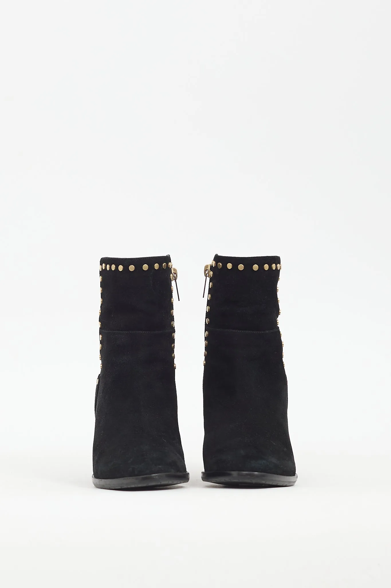 Black Suede Studded Harlow Boot