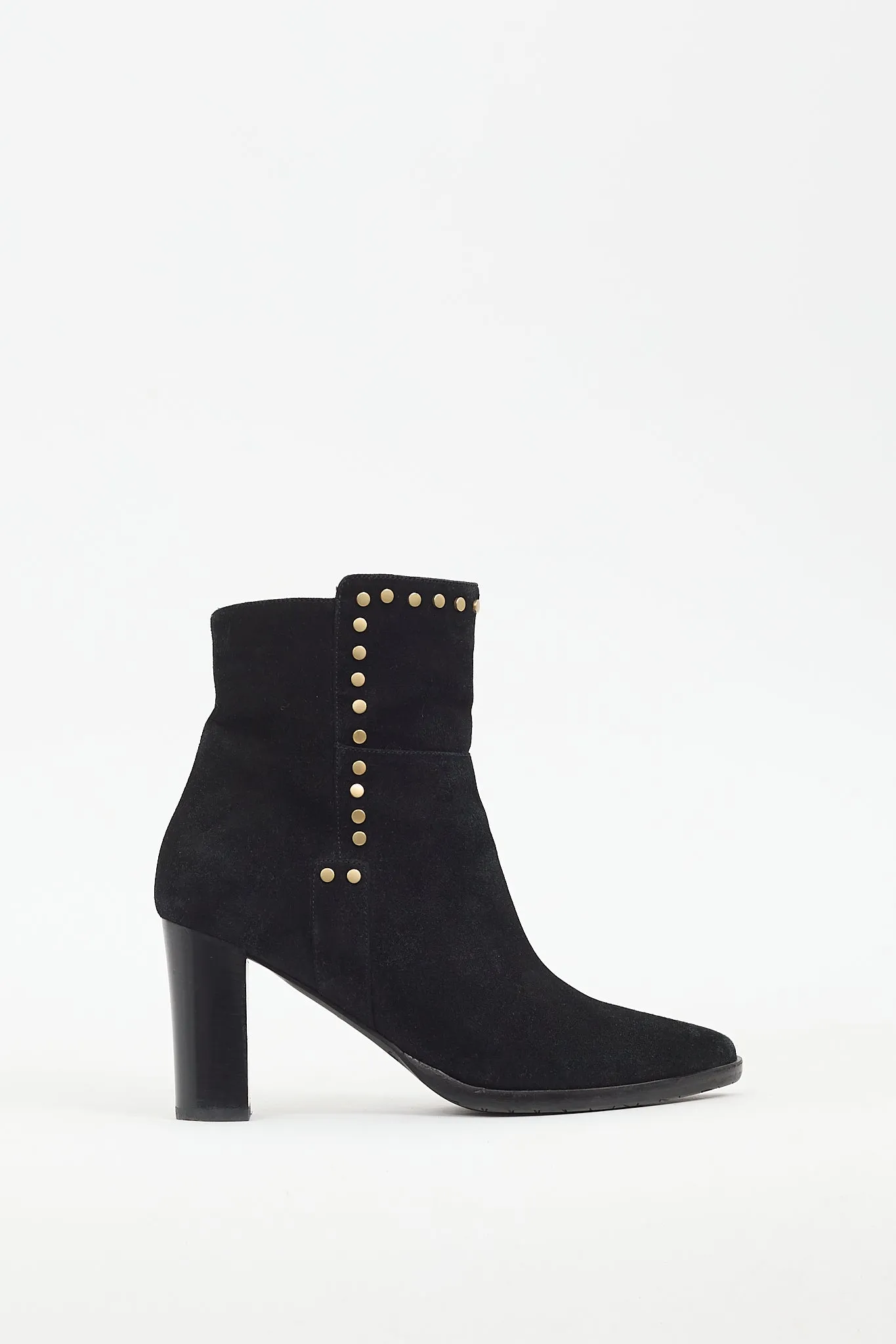 Black Suede Studded Harlow Boot