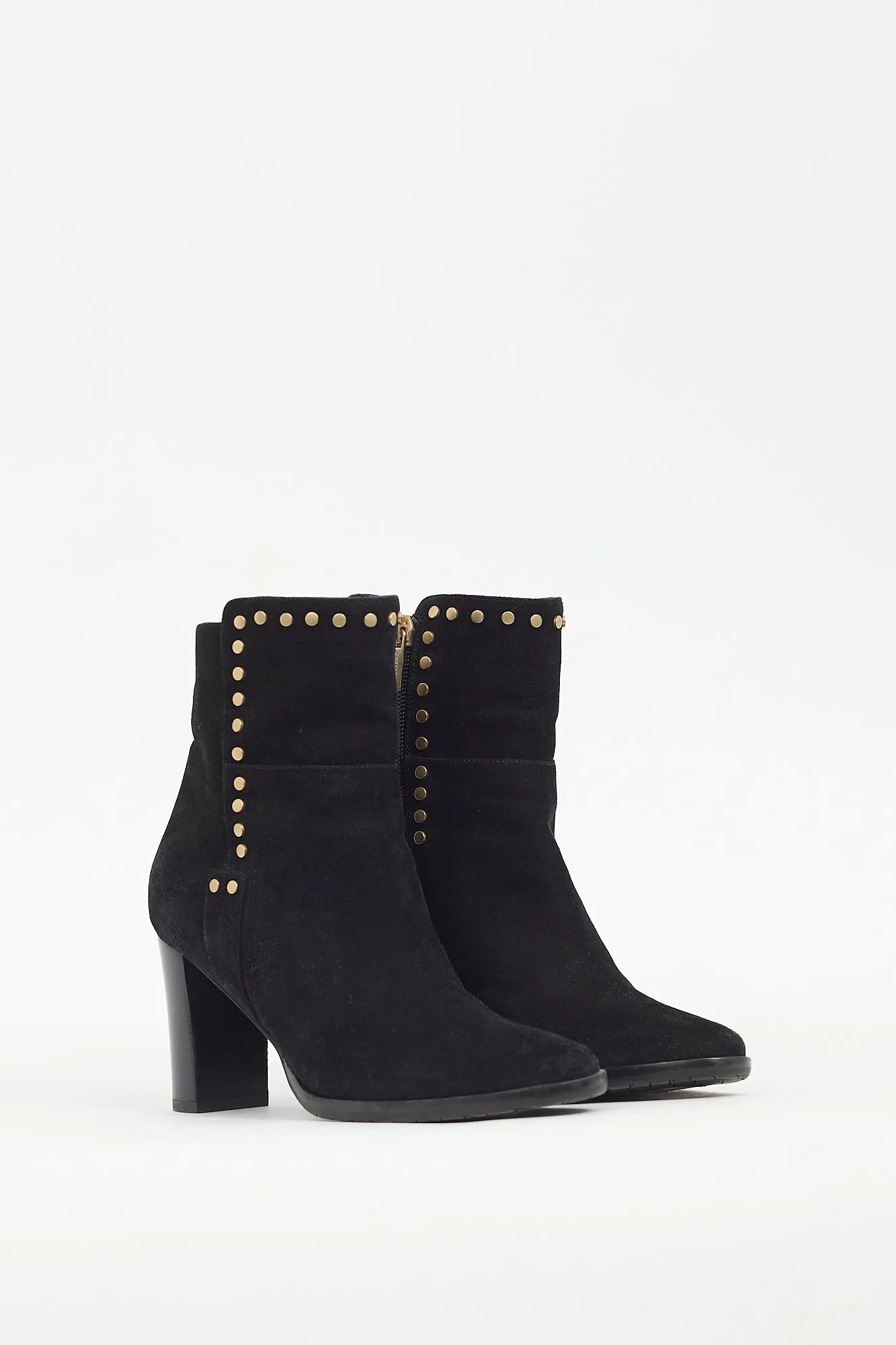 Black Suede Studded Harlow Boot