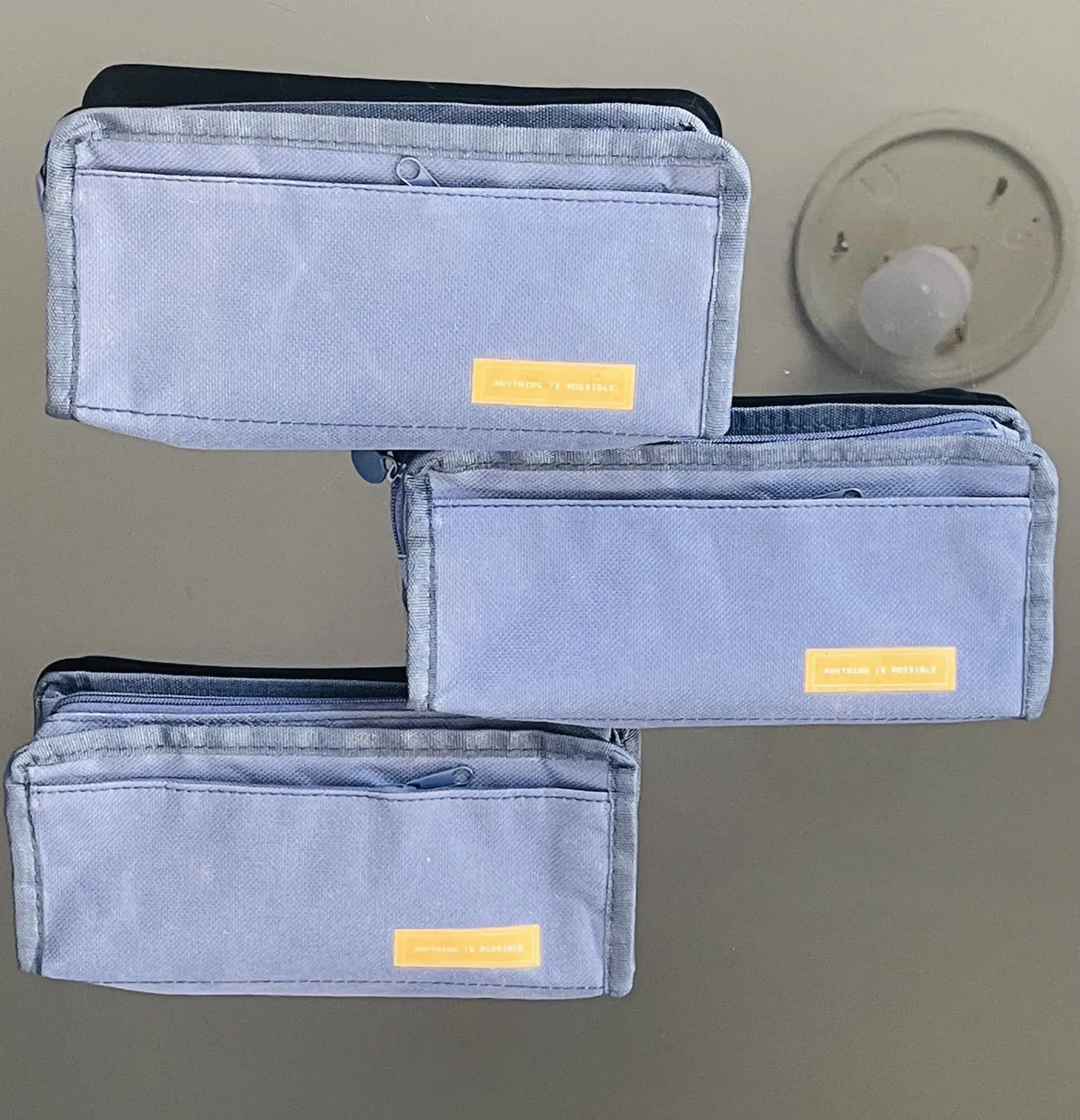 Blue pencil case， 1000kz, 3 pencil cases