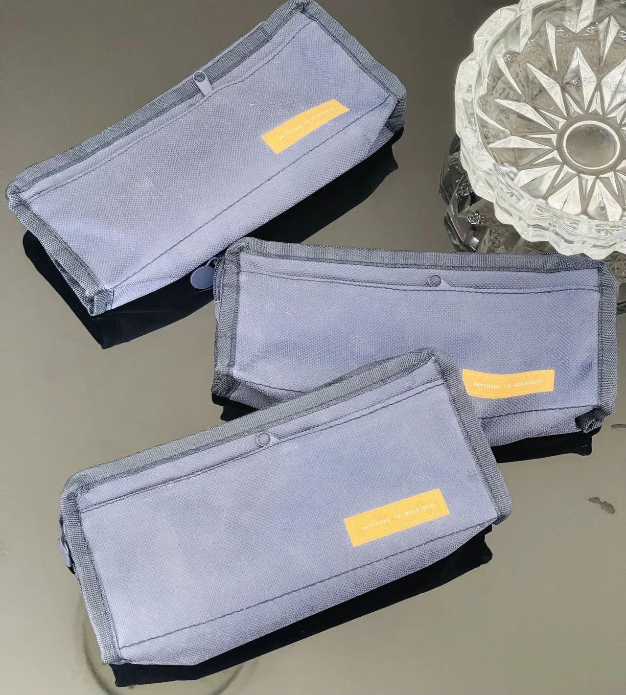 Blue pencil case， 1000kz, 3 pencil cases