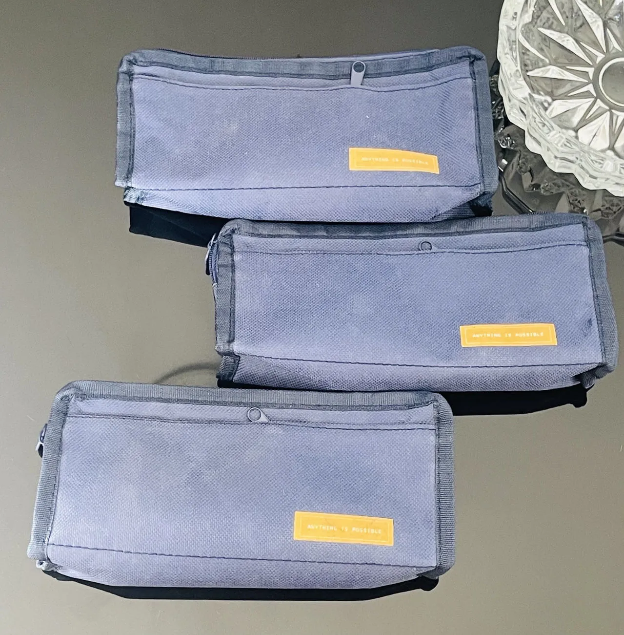 Blue pencil case， 1000kz, 3 pencil cases