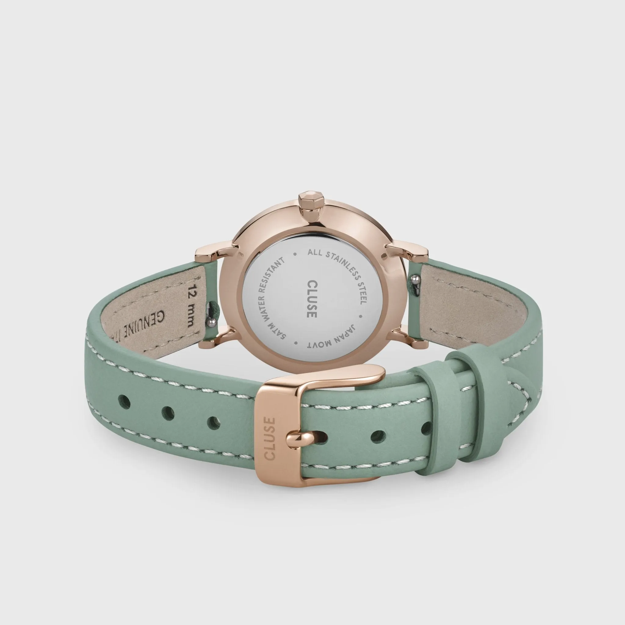 Boho Chic Petite Leather Green, Rose Gold Colour