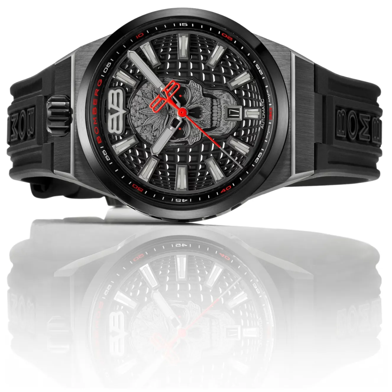 Bomberg Men's Watch BOLT-68 Auto Metropolis Mexico City Black PVD BF43APBA.10-1.12